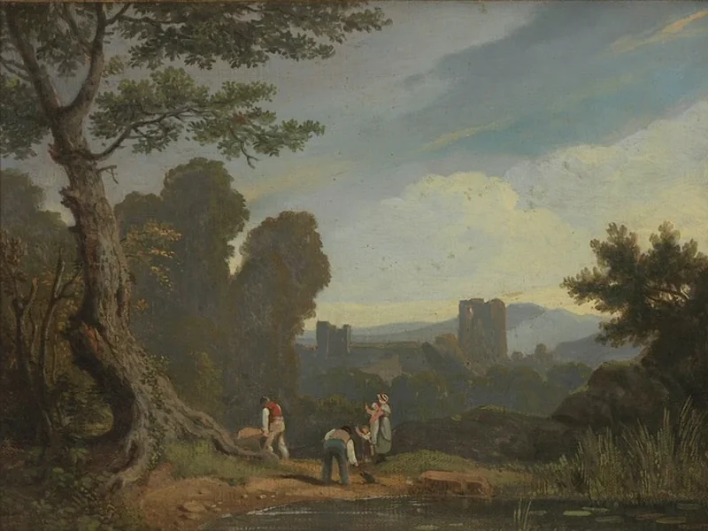 1775-William Delamotte - Paesaggio con rovine